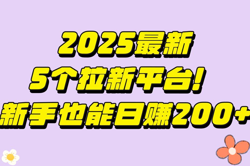 2025年最新拉新平台盘点!这5个渠道佣金高结算快,新手也能日赚200+