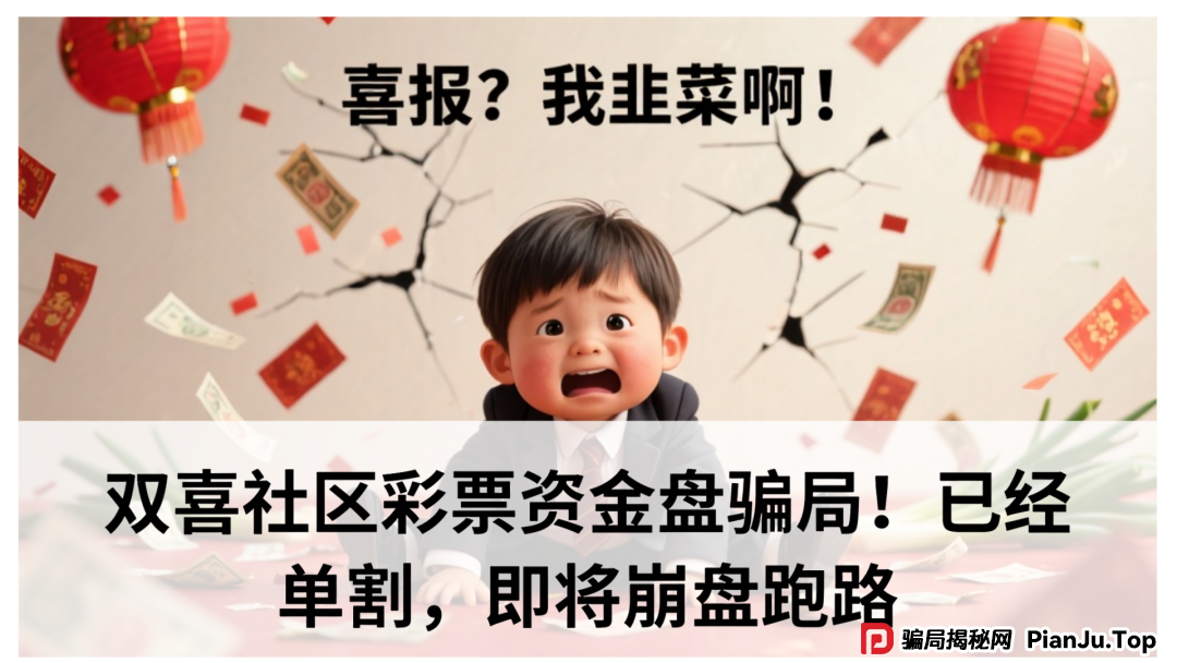 双喜社区彩票资金盘骗局！已经单割，即将崩盘跑路
