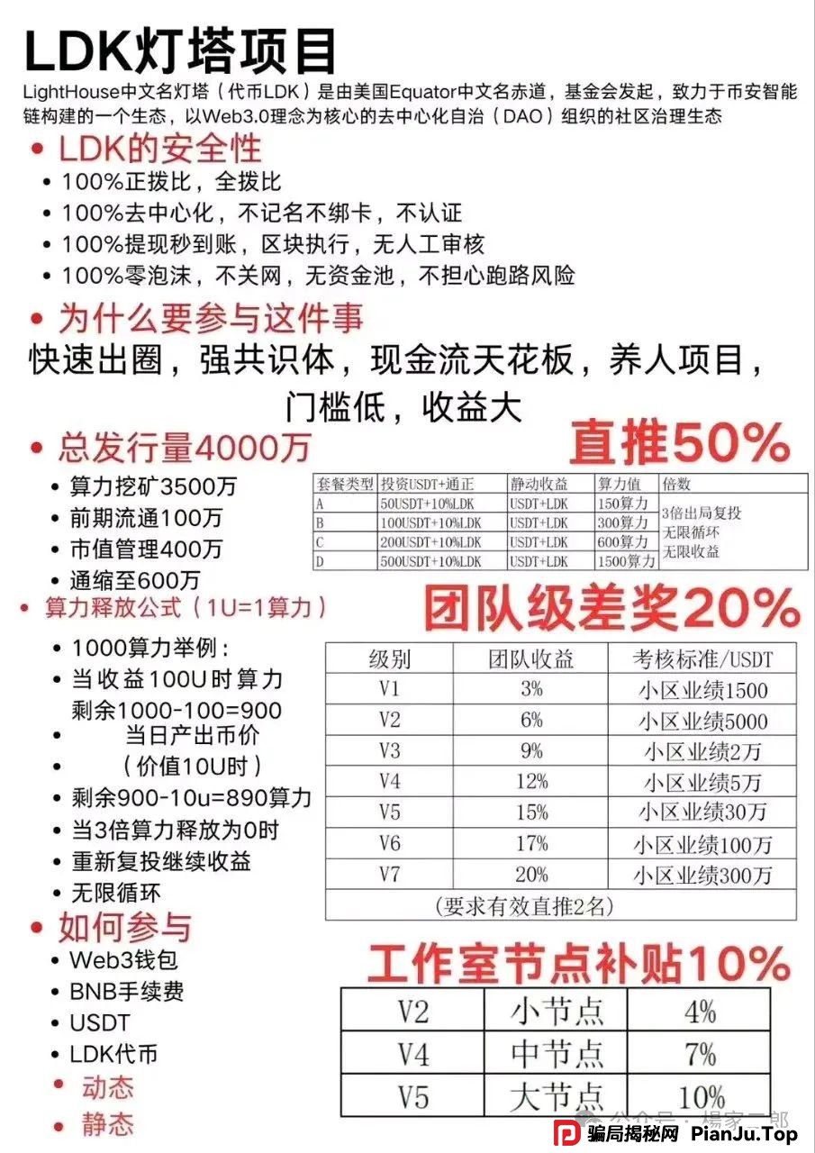 曝光＂LDK灯塔＂，打着美国Equator（中文名:赤道基金会名义）做的虚拟币资金盘骗局！