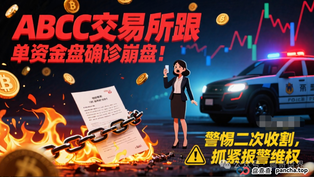 ABCC交易所跟单资金盘确诊崩盘！警惕二次收割，抓紧报警维权