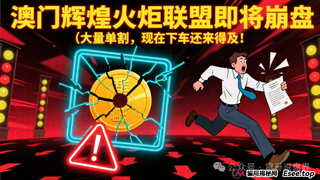 澳门辉煌火炬联盟即将崩盘，大量单割，现在下车还来得及！