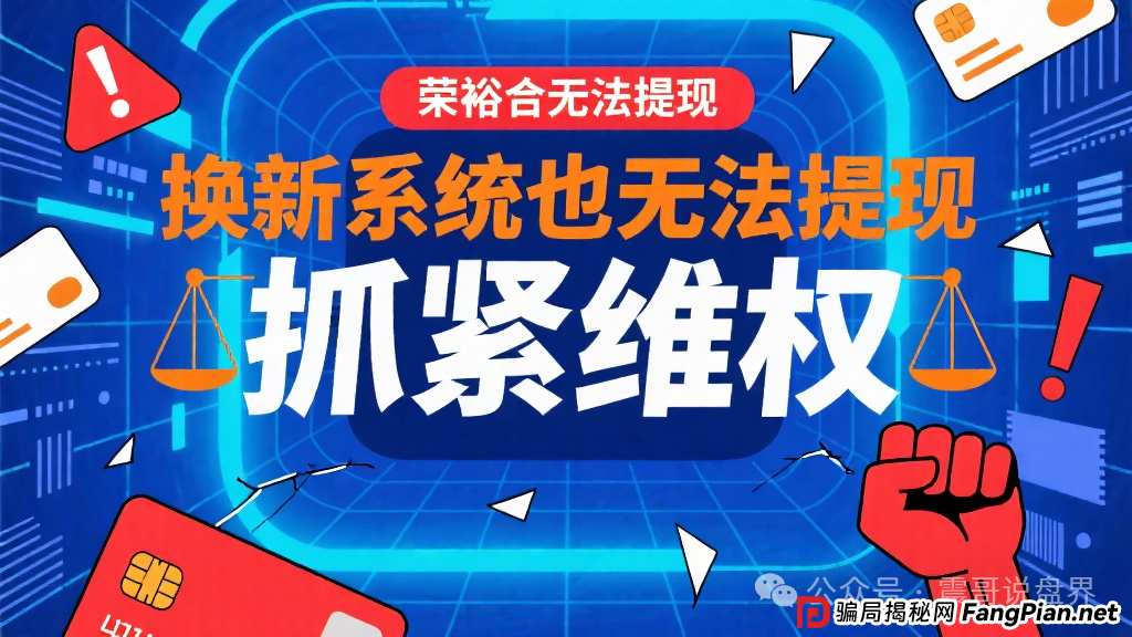 荣裕合恢复交易最新进展：荣裕合无法提现，换新系统也无法提现，抓紧维权