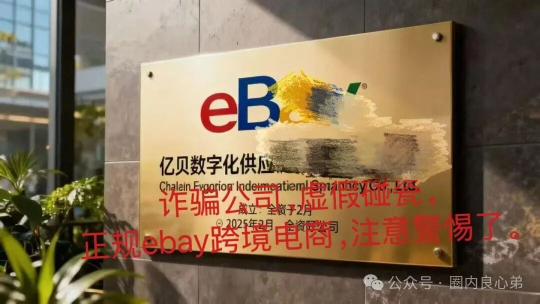 套牌的“亿贝（ebay），打着正主跨境电商名号，肆意圈钱，注意警惕。