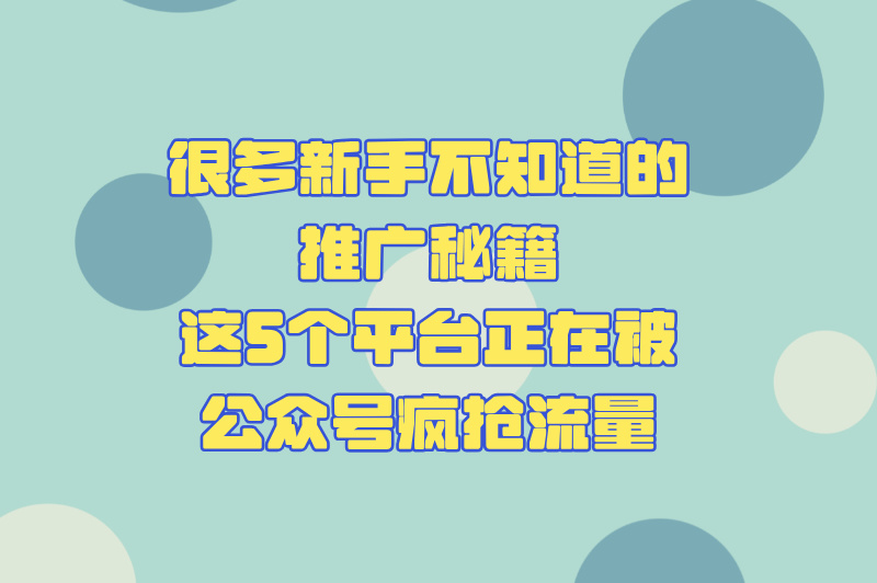 新手必看!公众号推广平台有哪些?5个免费高曝光渠道实测效果对比(1)